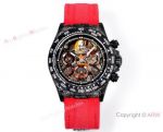 TW Factory Rolex Daytona Red Band Black Carbon Fiber Case 40*12.4mm Dandong 4802 Movement Watch
